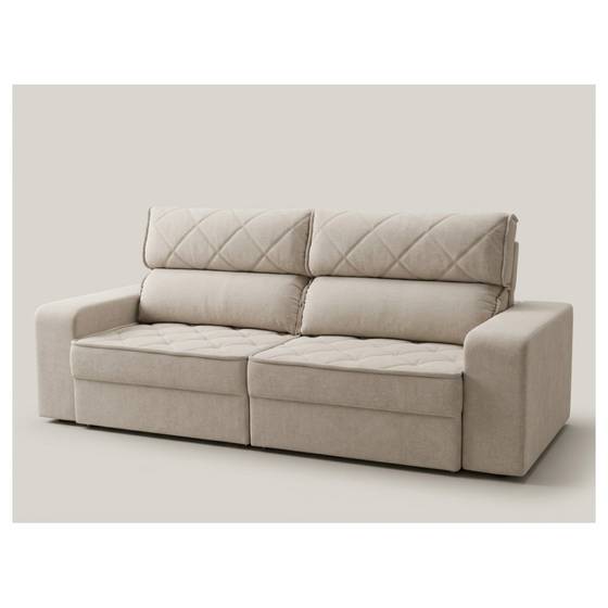 Sofa Retratil e Reclinavel 2,80CM Cor D 475/ Linho
