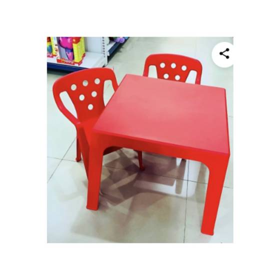 Onjunto de Mesinha + 2 Cadeiras Vermelha Infantil